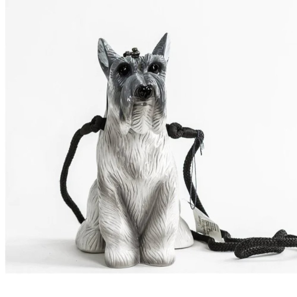 Schnauzer Handmade Acacia Wood Purse